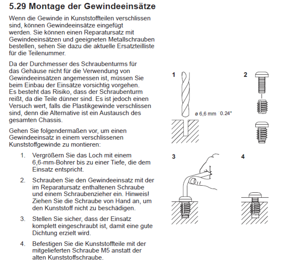 Gewindeeinsatz - MetalInsertRepairKIT (1 Stück)